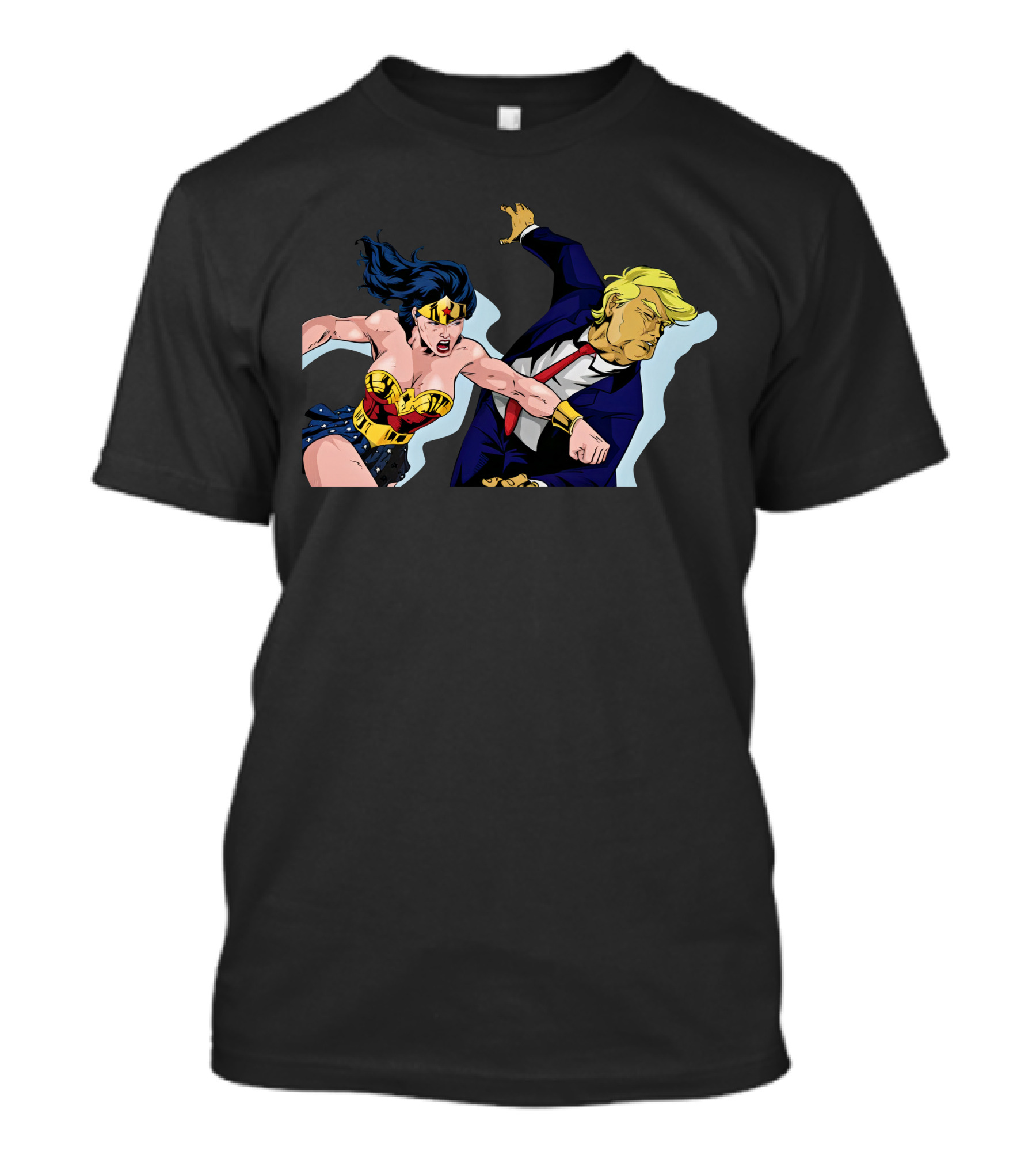 Wonder Woman Punching Donald Trump Tara Dublin Rocks T-Shirt