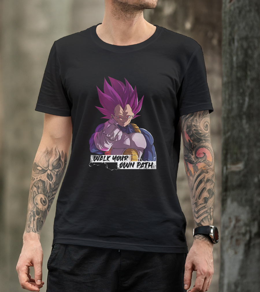 Ultra Ego Motivational Merch Walk Your Own Path Emperor Big Vegeta T-Shirt