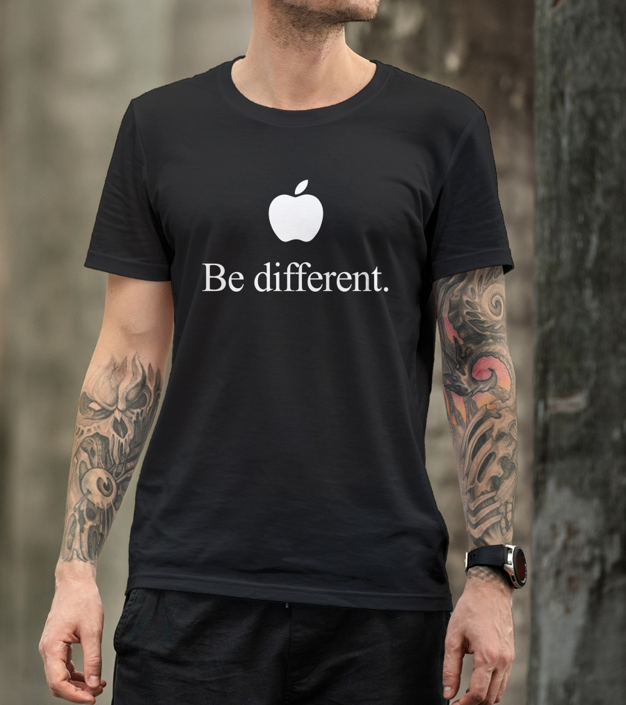 Apple Logo Be Different Fashion Drops T-Shirt
