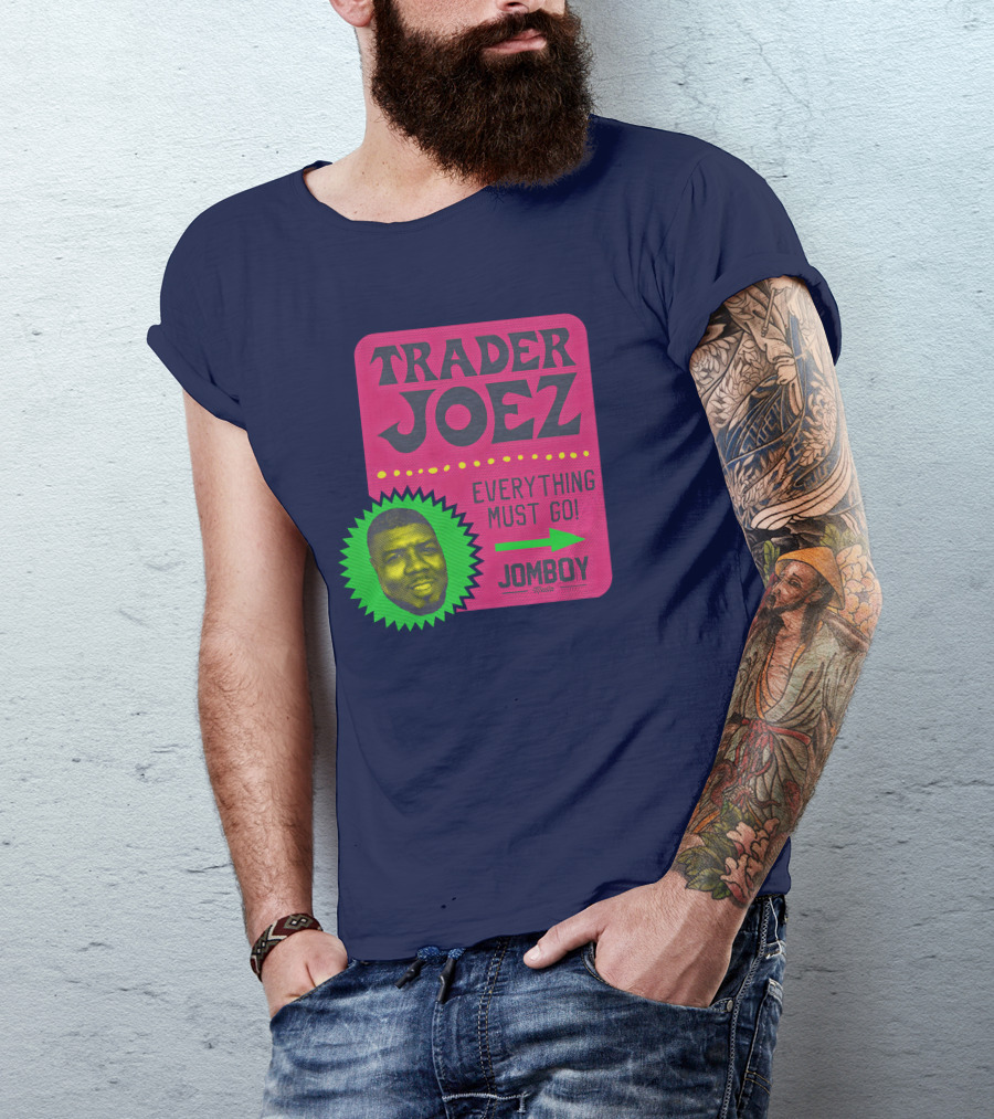 Jomboy Media Shop Trader Joez Everything Must Go Joez McFly Dominican Republic Flag T-Shirt