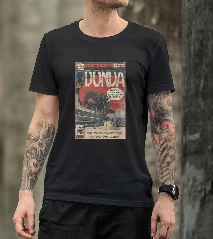 Kanye West Presents Donda Comic Book Tenth Consecutive Number-One Album Mask On My Face T-Shirt