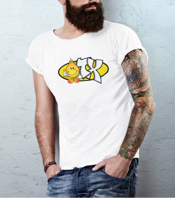 Ohgeesy Merch Geezy Industreetz Orange TX Logo Smiley Face T-Shirt