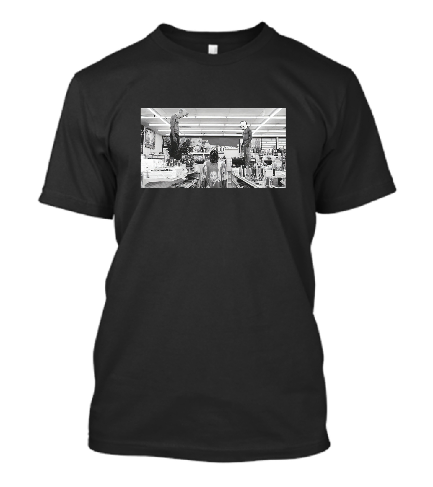 Juice Wrld Merch 999 Club Lean Wit Me Black And White Store Scene T-Shirt