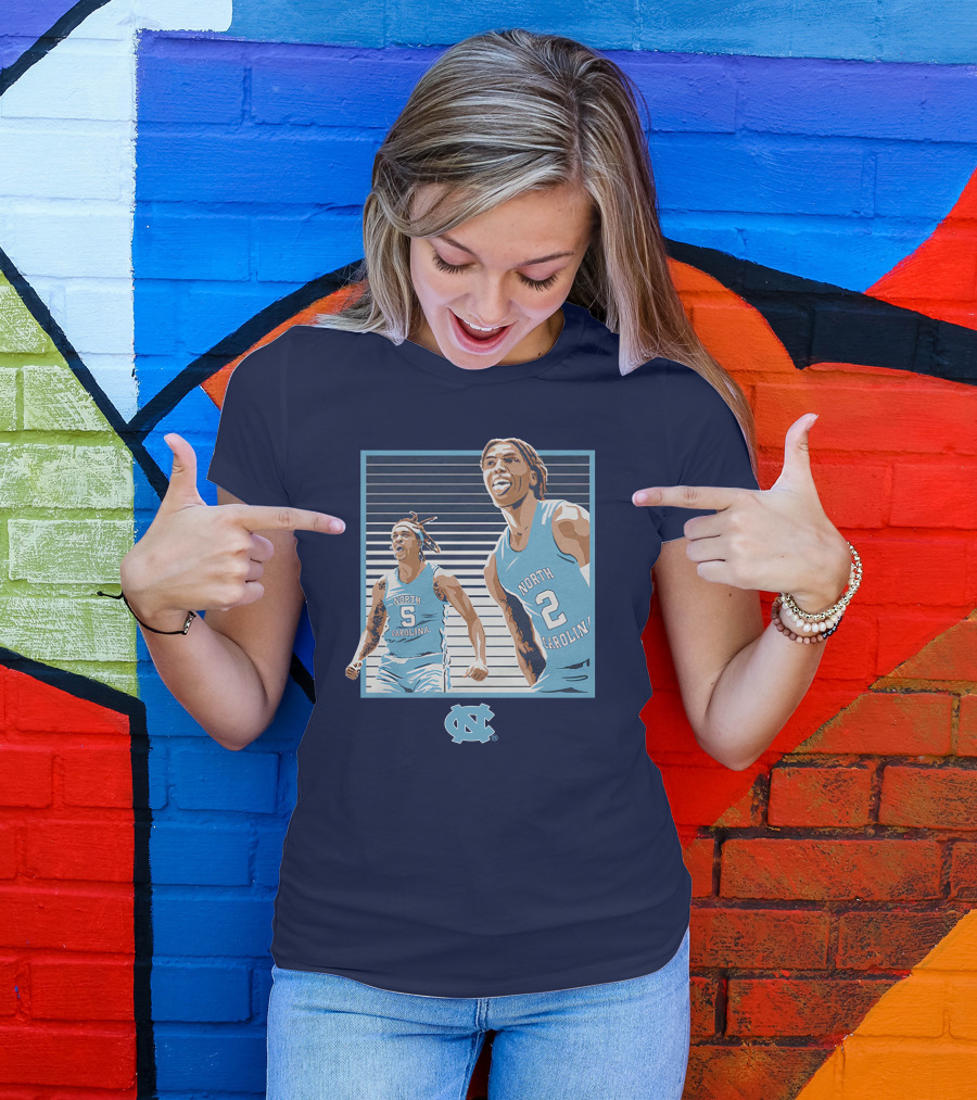 UNC Basketball Armando Bacot Caleb Love North Carolina Tar Heels T-Shirt