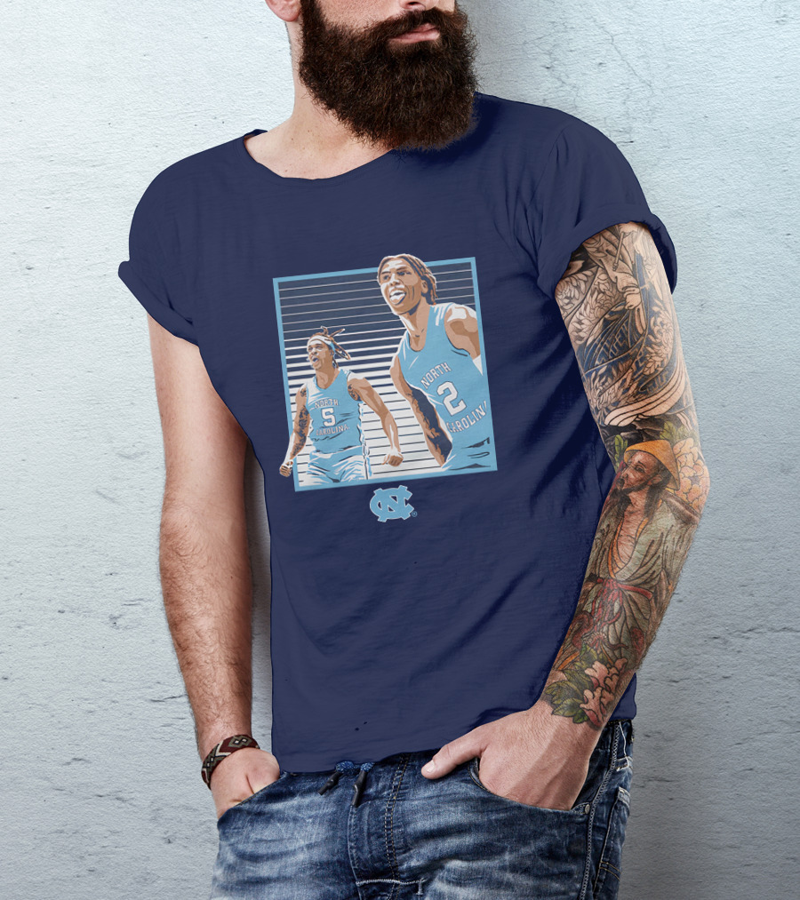 UNC Basketball Armando Bacot Caleb Love North Carolina Tar Heels T-Shirt