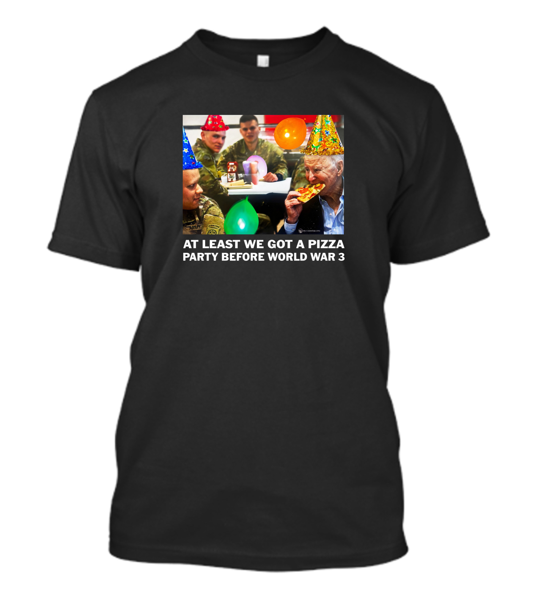 We Are Change Store At Least We Got A Pizza Party Before World War 3 Luke Rudkowski Party Hats And Balloons T-Shirt