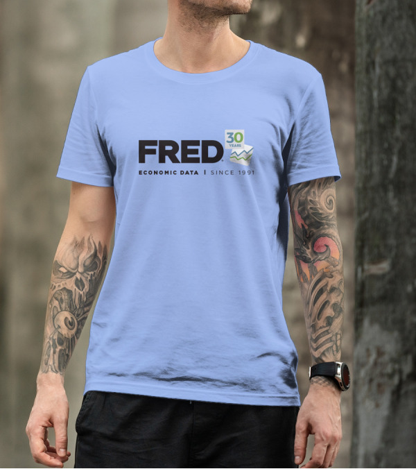 FRED Economic Data 30 Years Since 1991 T-Shirt