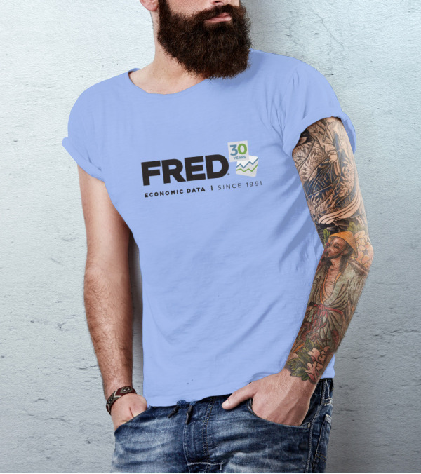FRED Economic Data 30 Years Since 1991 T-Shirt