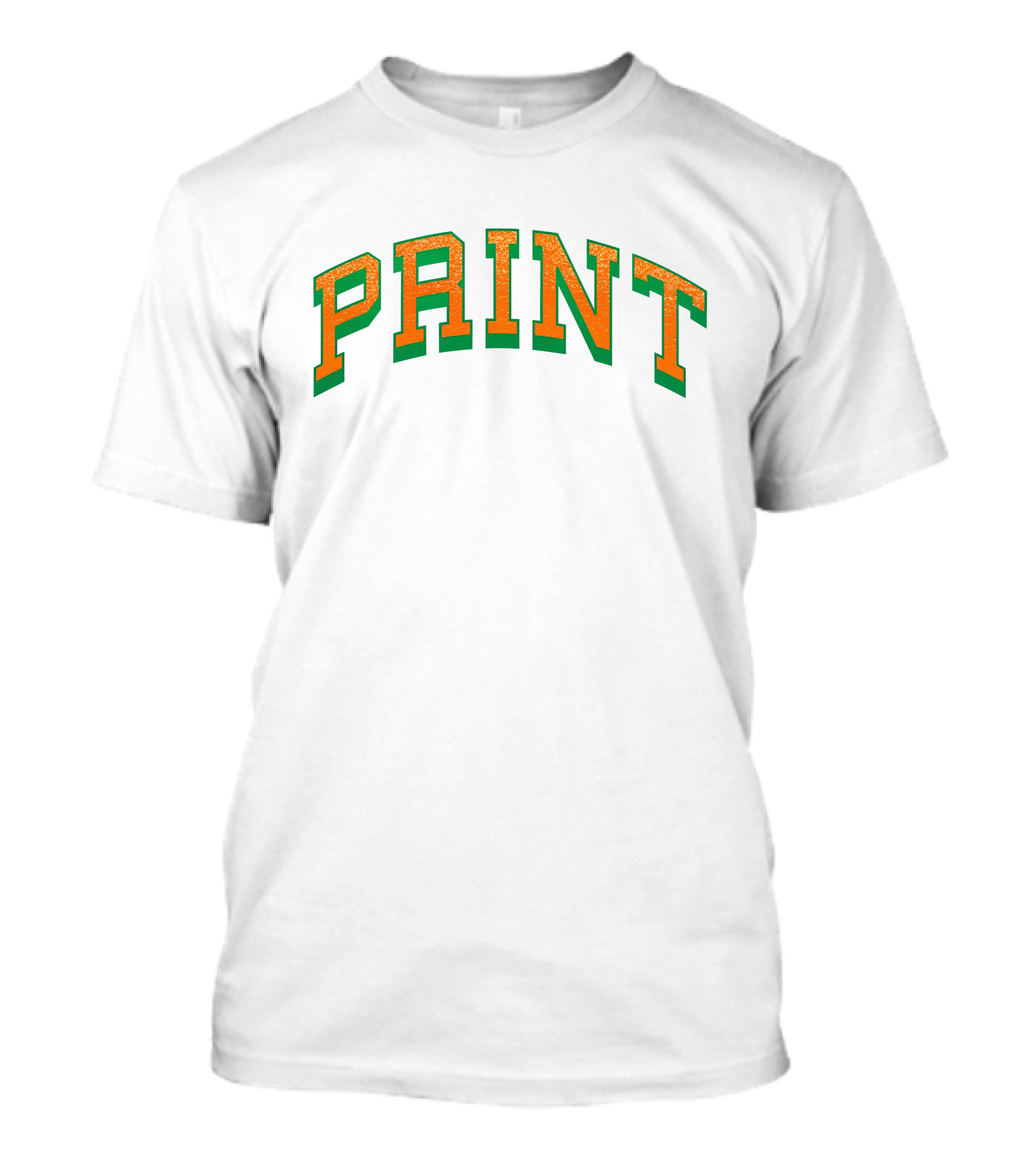 Larry June Orange Green Print T-Shirt