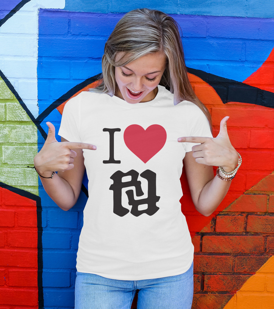 Kankan I Love RR Kanji Heart T-Shirt