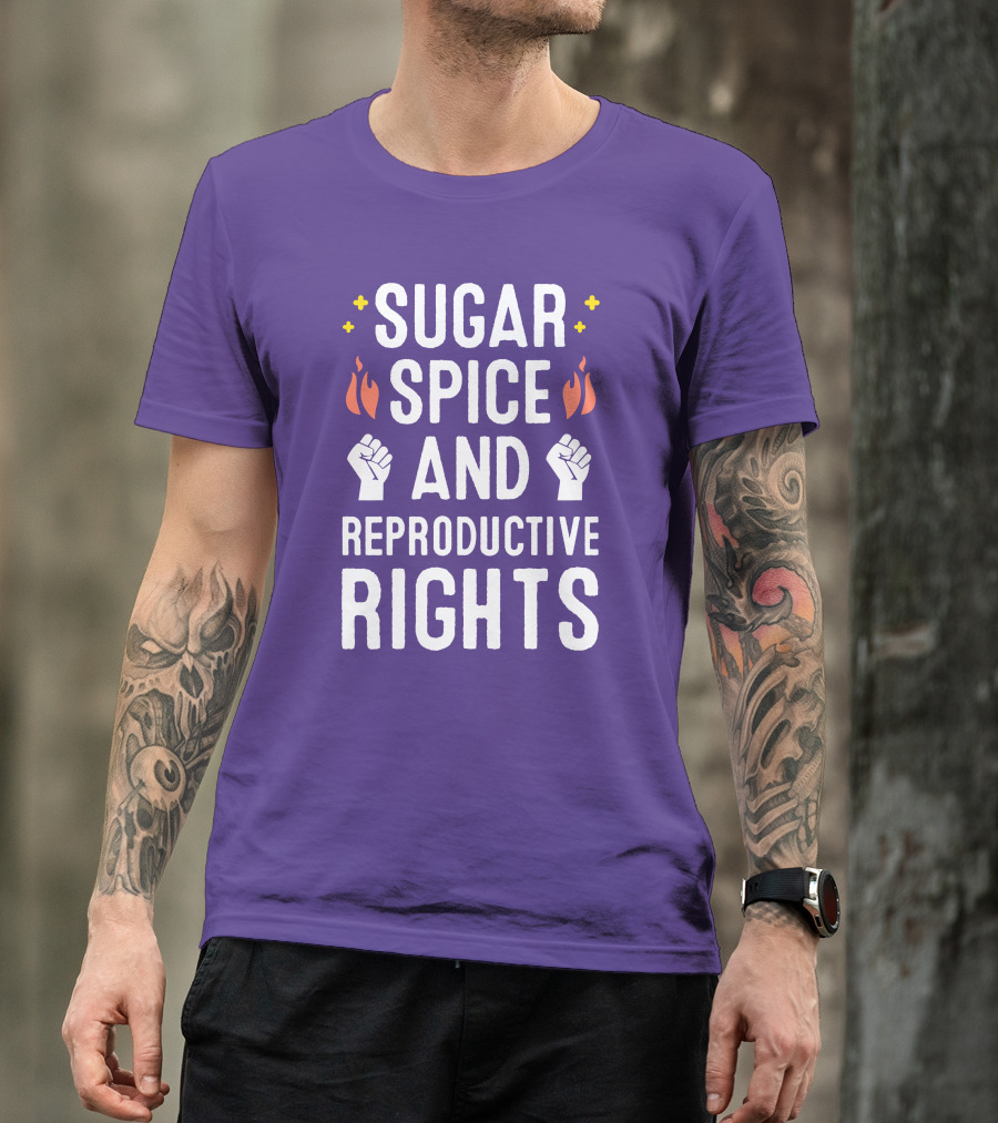 SirKatelyn Sugar Spice And Reproductive Rights Fist And Flame T-Shirt
