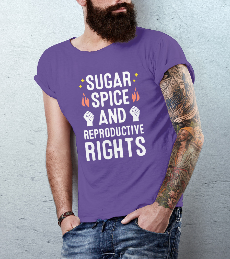 SirKatelyn Sugar Spice And Reproductive Rights Fist And Flame T-Shirt