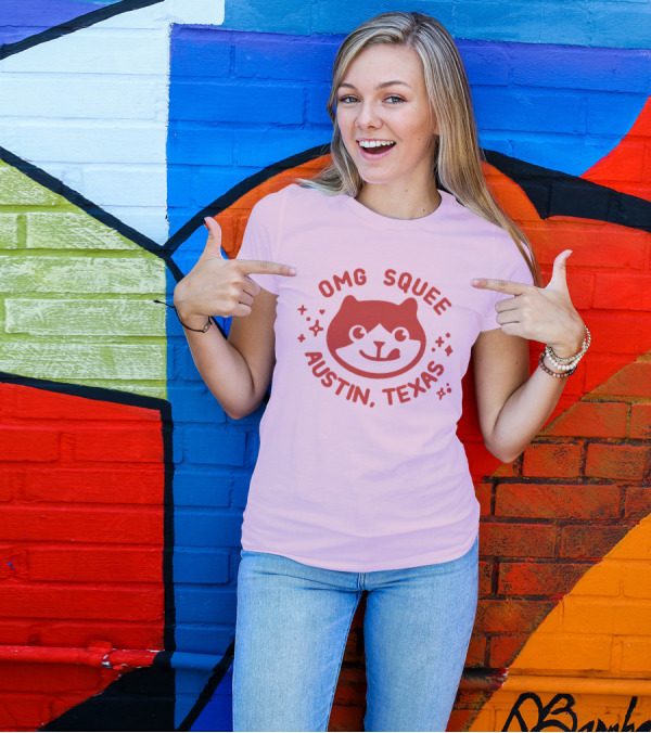 OMG Squee Austin Texas Cute Cat T-Shirt