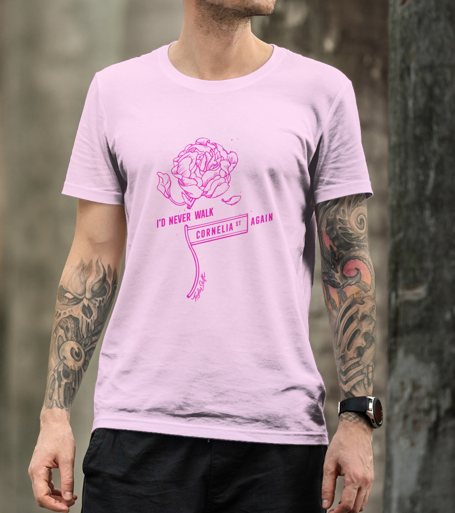 Taylor Swift Cornelia St I'd Never Walk Again Rose Drawing T-Shirt