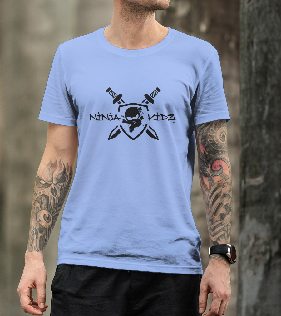 Ninja Kidz Shield With Swords And Ninja Character T-Shirt
