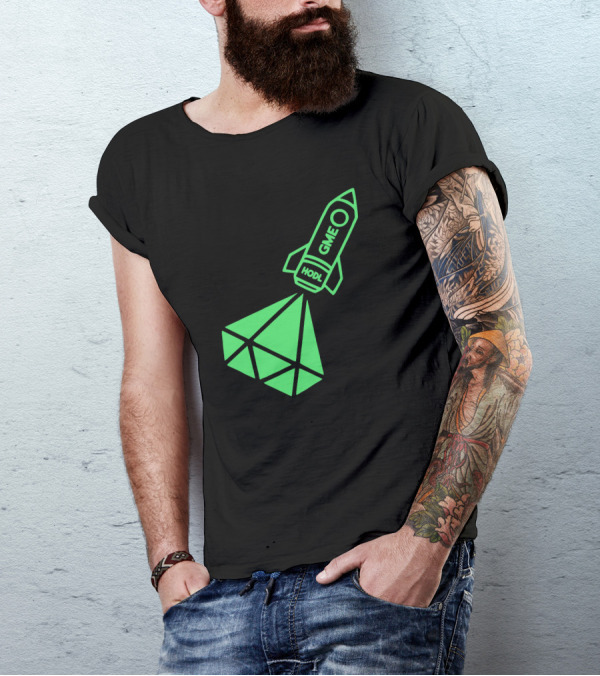 GME HODL Rocket To The Moon St. Patrick's Day Green T-Shirt