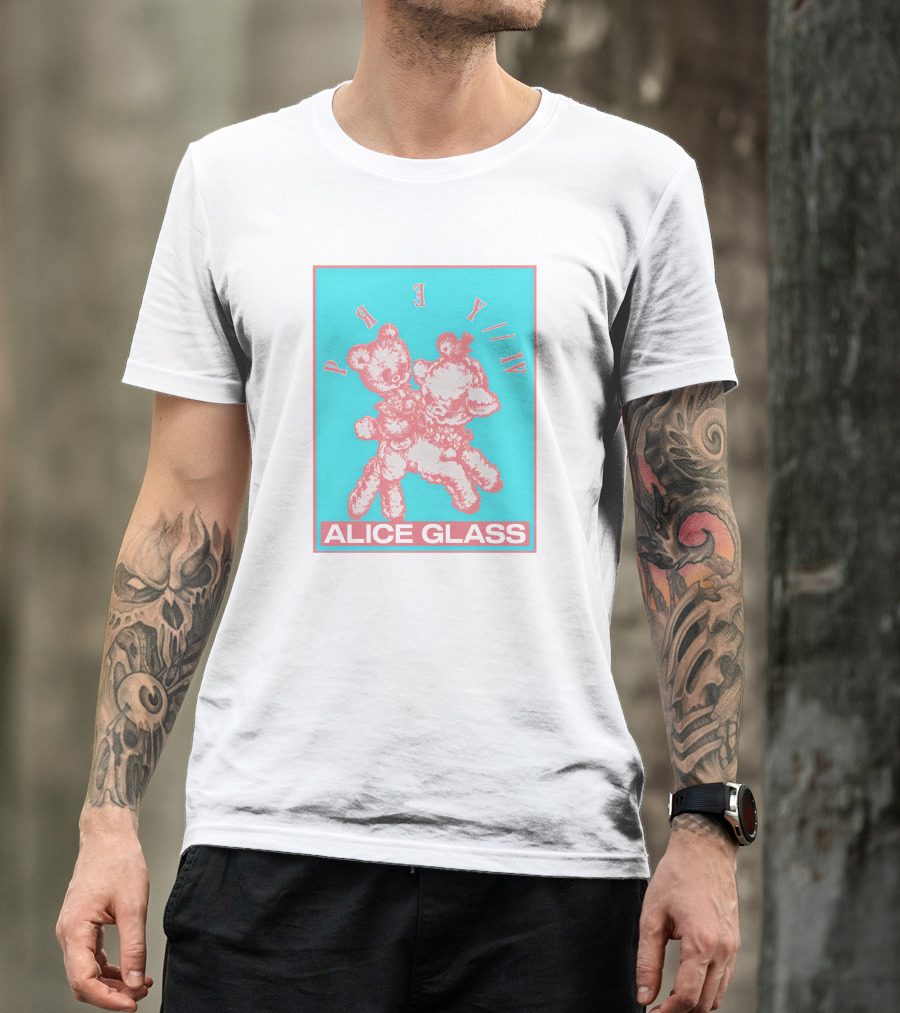 Alice Glass Prey IV Bundle Dark Medicine Merch Bear Lamb Graphic Turquoise Background T-Shirt