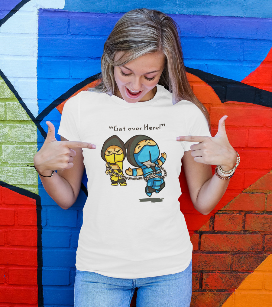 Mortal Kombat Scorpion Chibi Get Over Here The Krypt Classic Scene T-Shirt