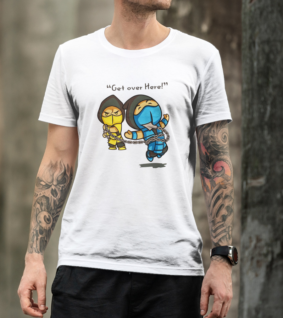 Mortal Kombat Scorpion Chibi Get Over Here The Krypt Classic Scene T-Shirt