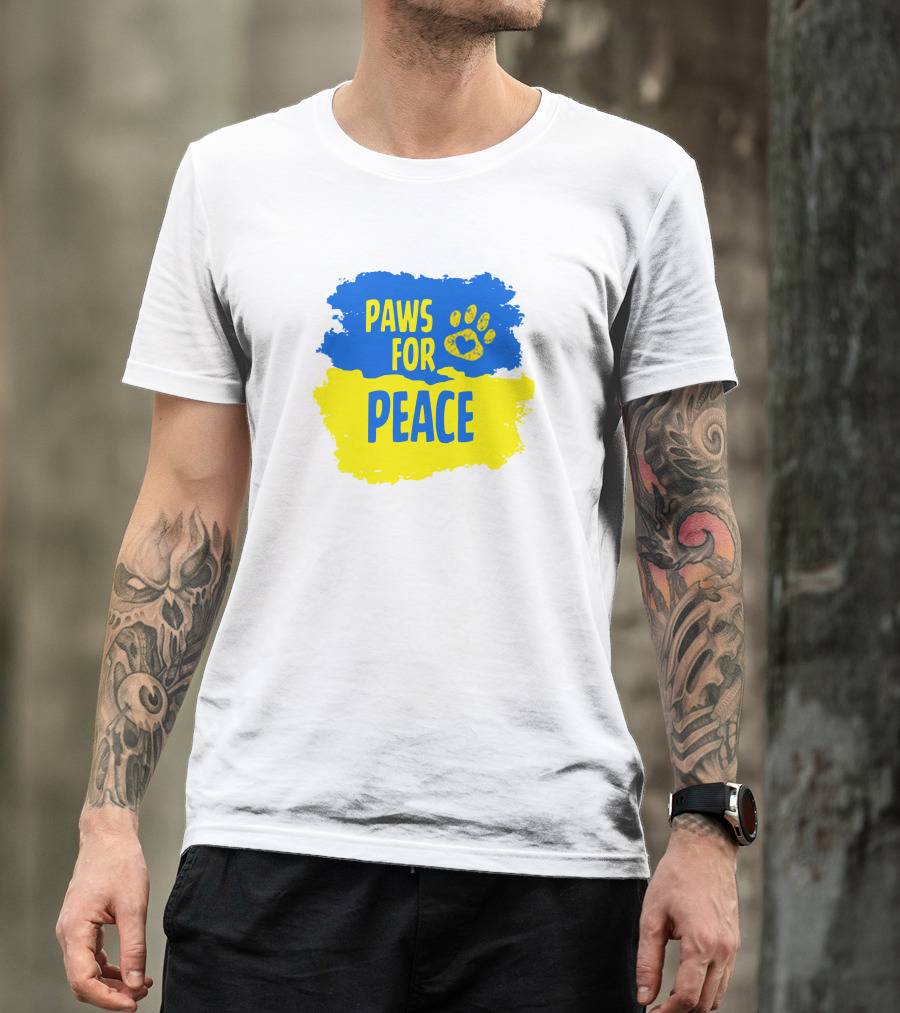 Paws For Peace Ukraine Zonram Liao Custom Ink Shop Store T-Shirt