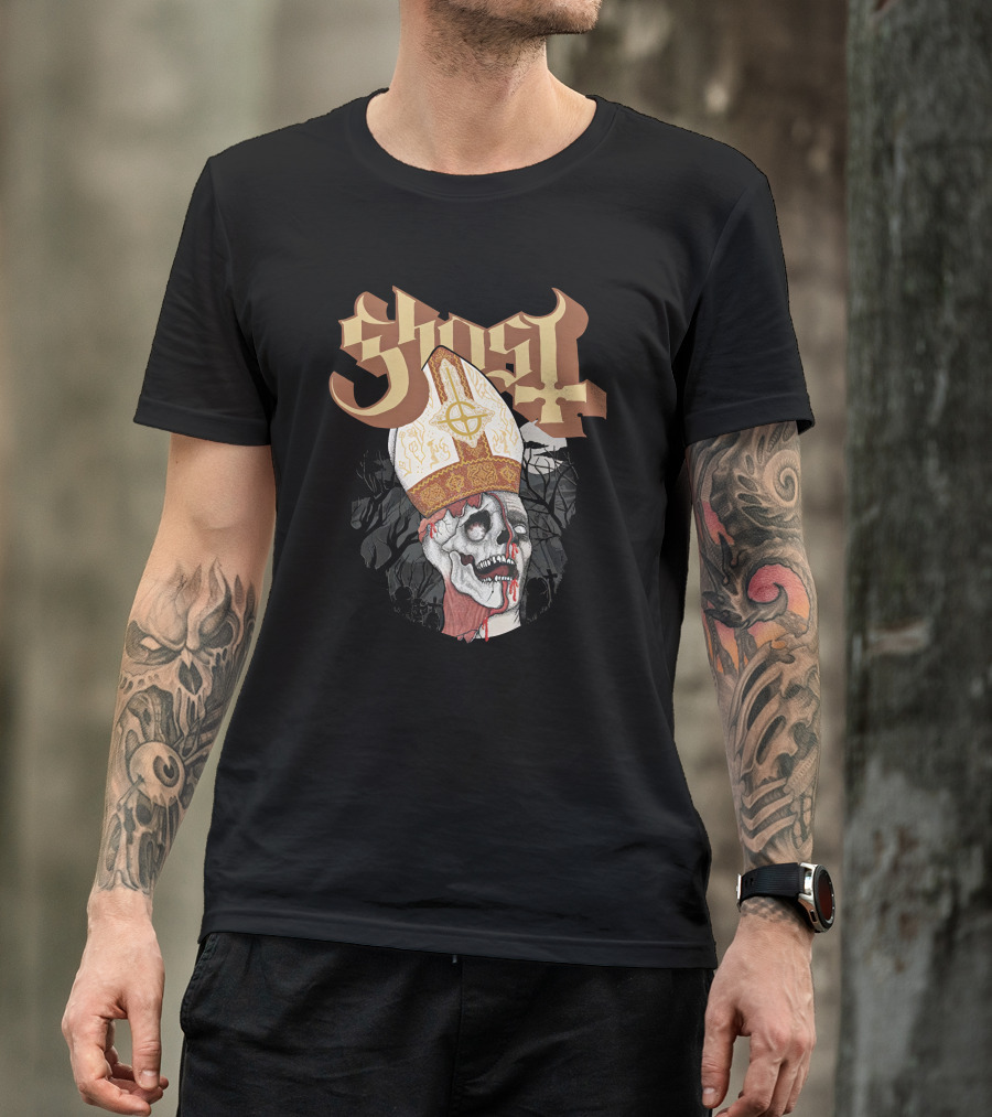 Ironender17 Ghost The Dead Are Alive Papal Zombie T-Shirt