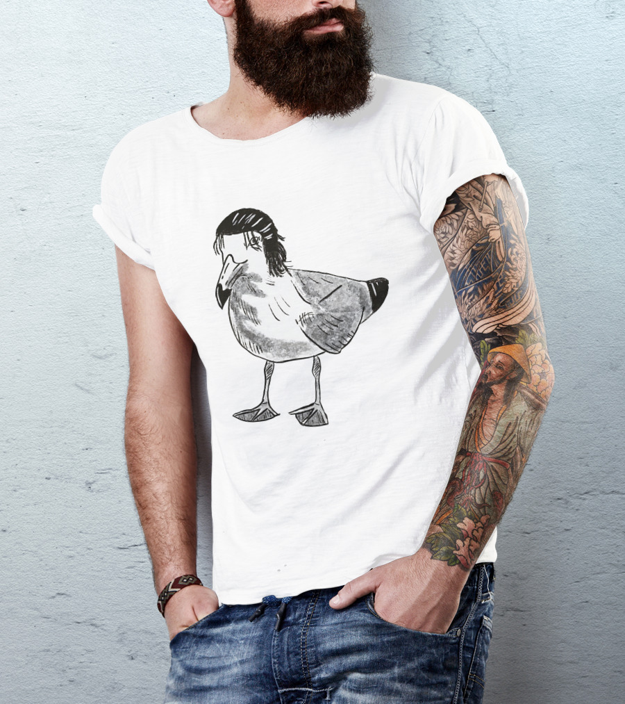Eren Yeager Seagull Toast Guy Bird Anime Meme T-Shirt