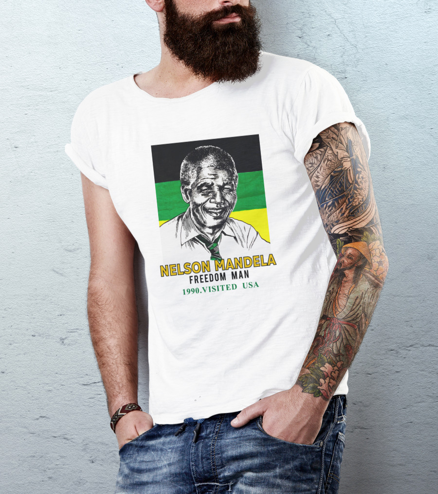 Jointcustodydc Nelson Mandela Freedom Man 1990 Visited USA T-Shirt