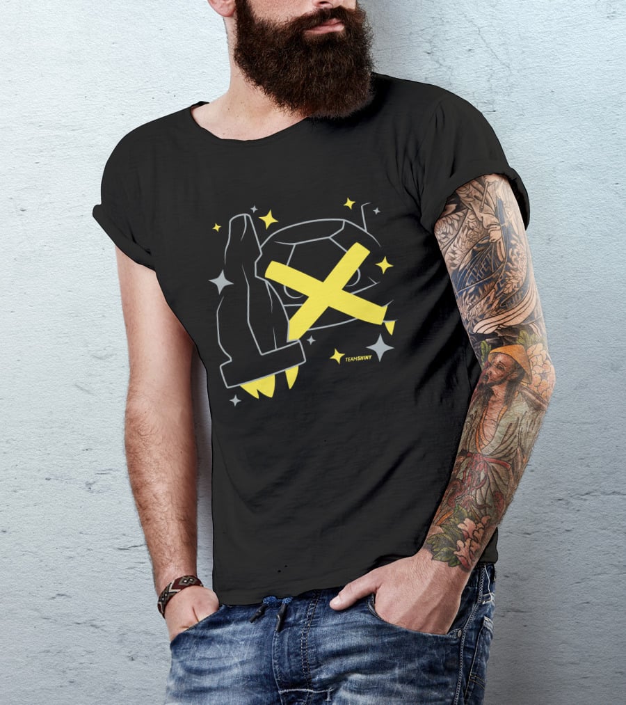 Adrive Merchland Team Shiny 376 Yellow X And Star T-Shirt