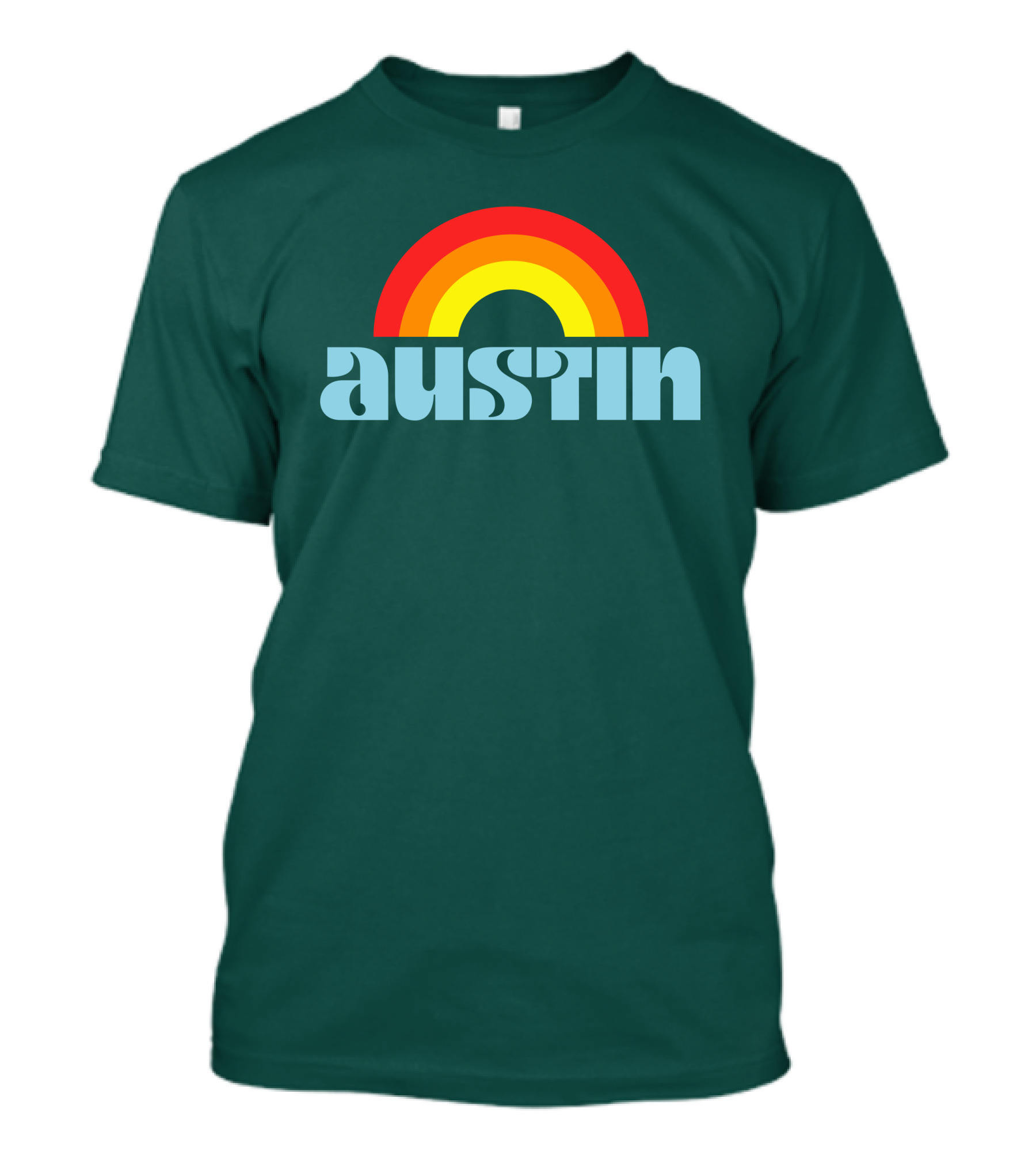 Austin Pride Rainbow Retro T-Shirt