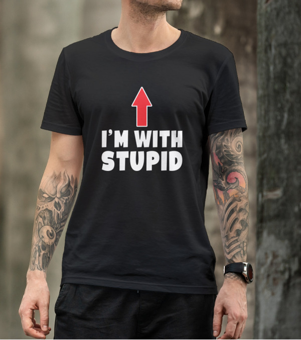 Fox Academy Bandcamp I'm With Stupid Arrow T-Shirt