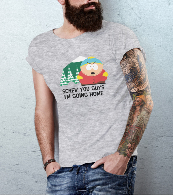 South Park Screw You Guys I'm Going Home Cartman Mountains Scene T-Shirt