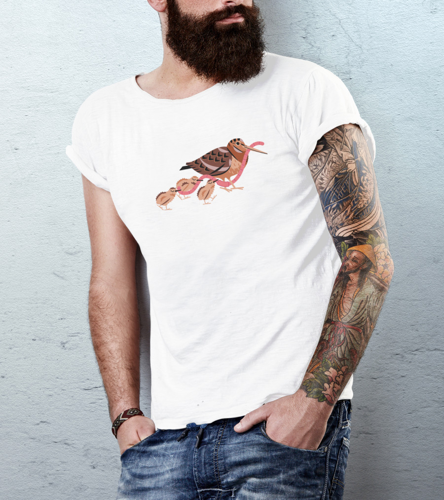 Everpress Shop Everybody Grab Hold Bird And Chicks With Worms T-Shirt