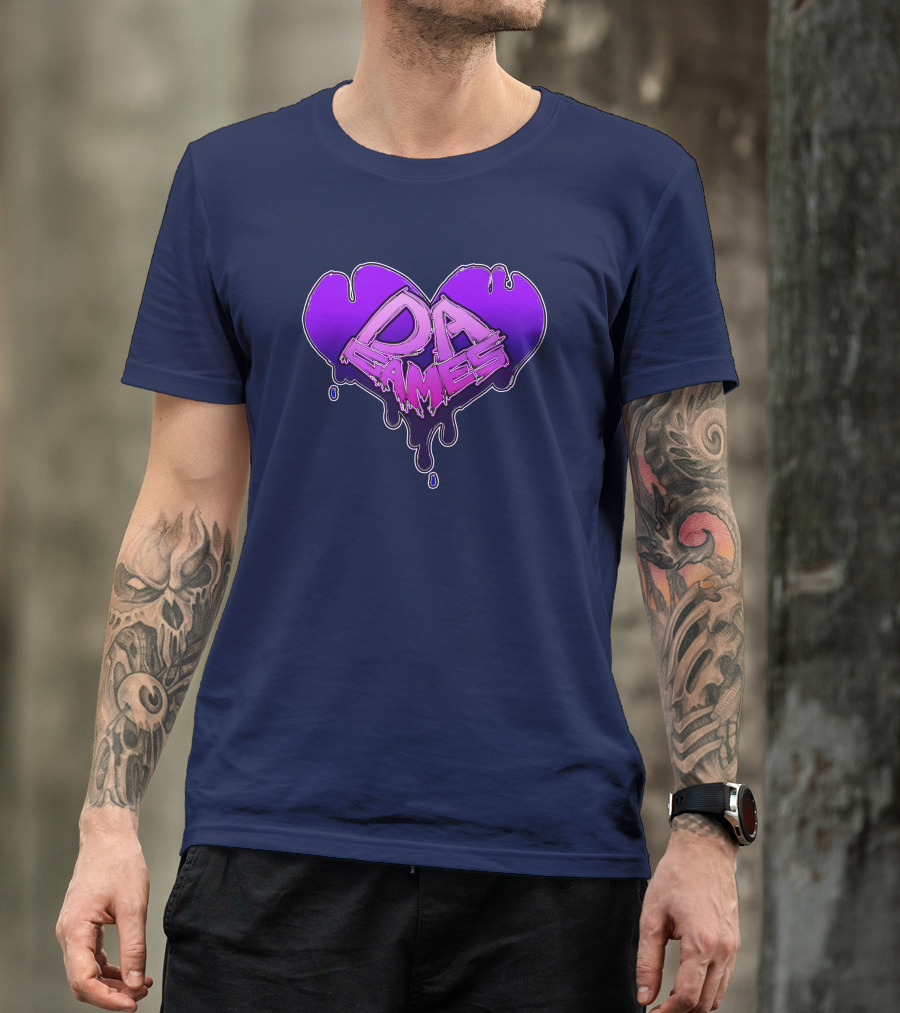 DAValentine Heart Drip Design DA Games Will Ryans Store T-Shirt