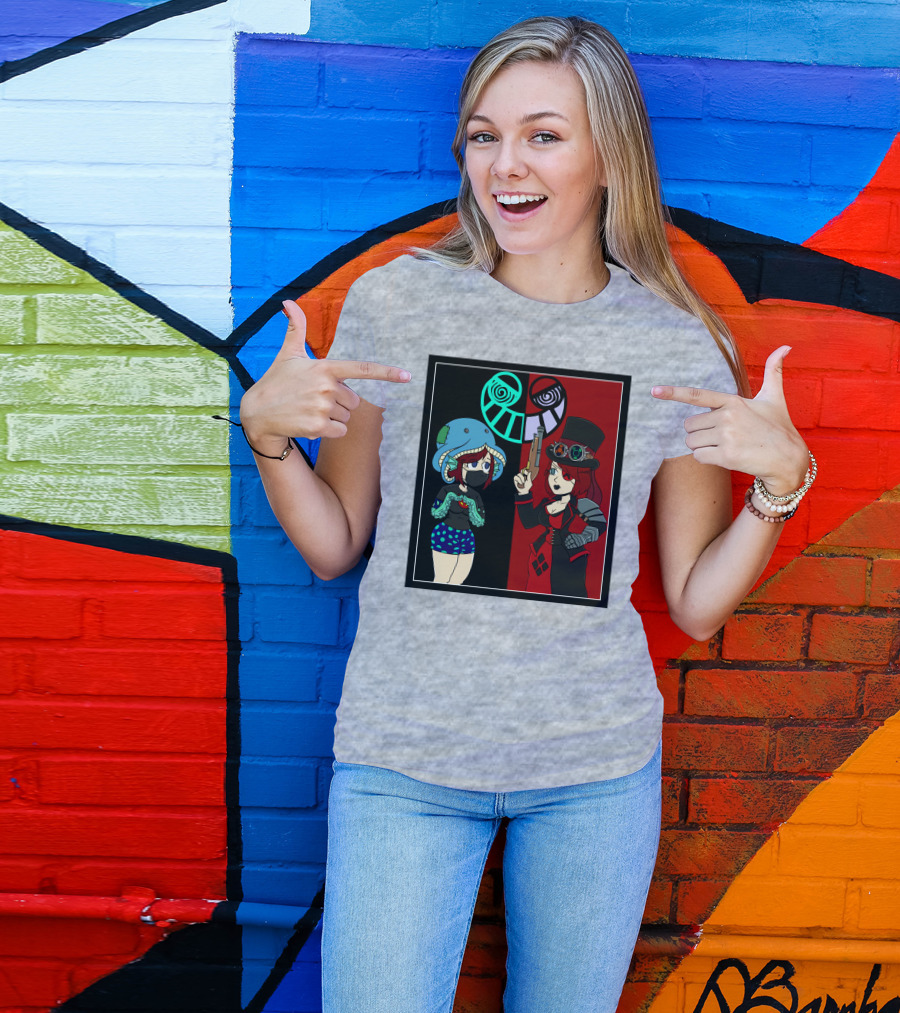 Frenemies Forever Threadless Blowing Off Steam Misssteam Steampunk And Aquatic Duel T-Shirt