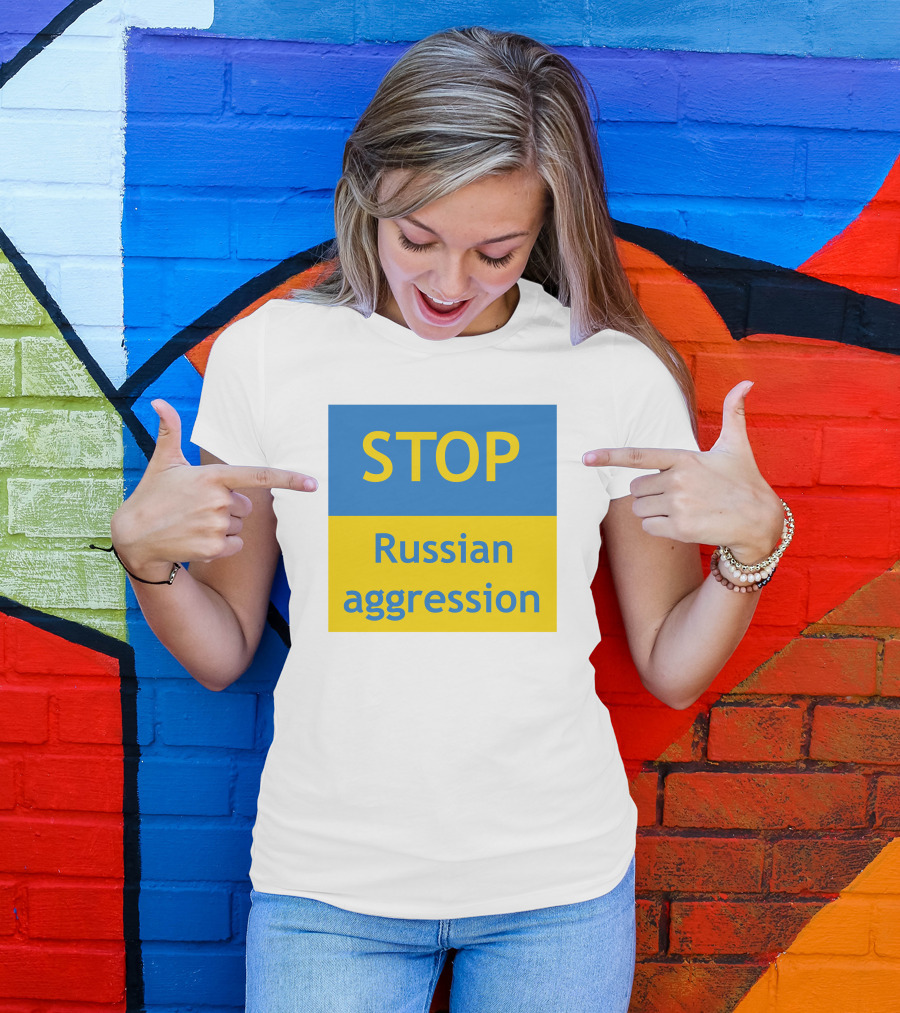 Stop Russian Aggression Dr. Samantha O'neill SA T-Shirt