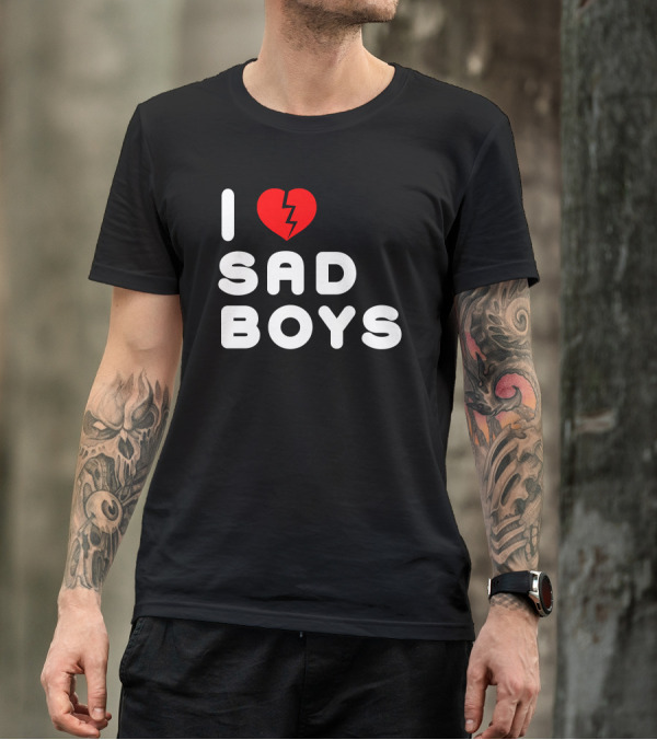 I Heart Sad Boys Broken Heart T-Shirt