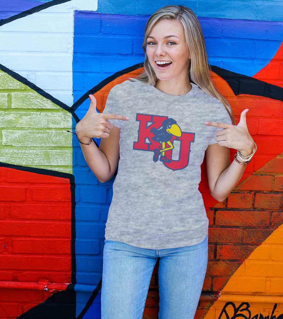 KU Homefield Vintage Long Leg Jayhawk T-Shirt