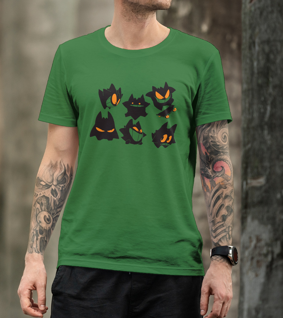 More Gengars 3Buddy And SNC Ghostly Faces Duo Skateboarding Collection T-Shirt