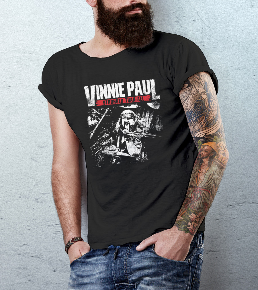 Vinnie Paul Stronger Than All Vintage Drumming T-Shirt