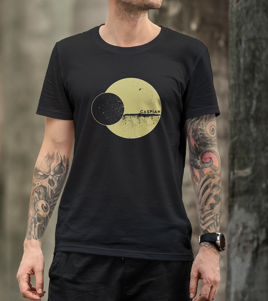 Marek Brave Solid Caspian Wrestle Mania Abstract Circles T-Shirt