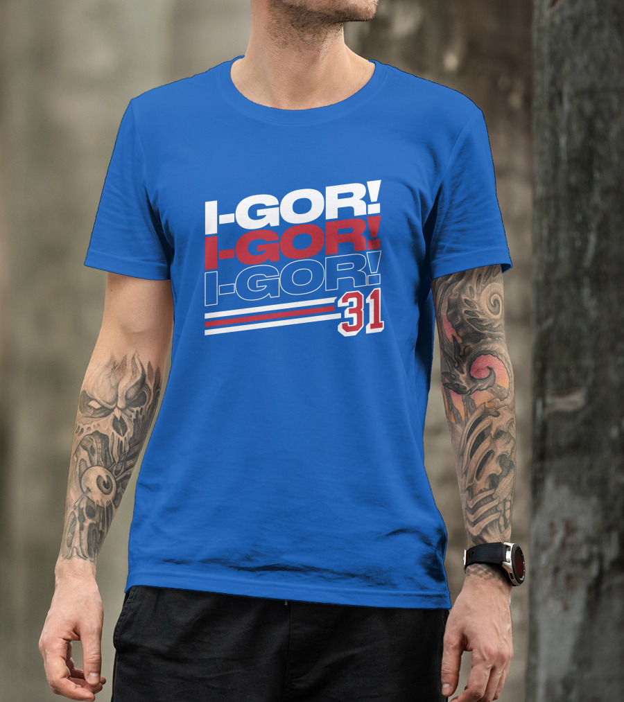 We Bleed Blue NYC Merch Store I-Gor I-Gor I-Gor 31 T-Shirt