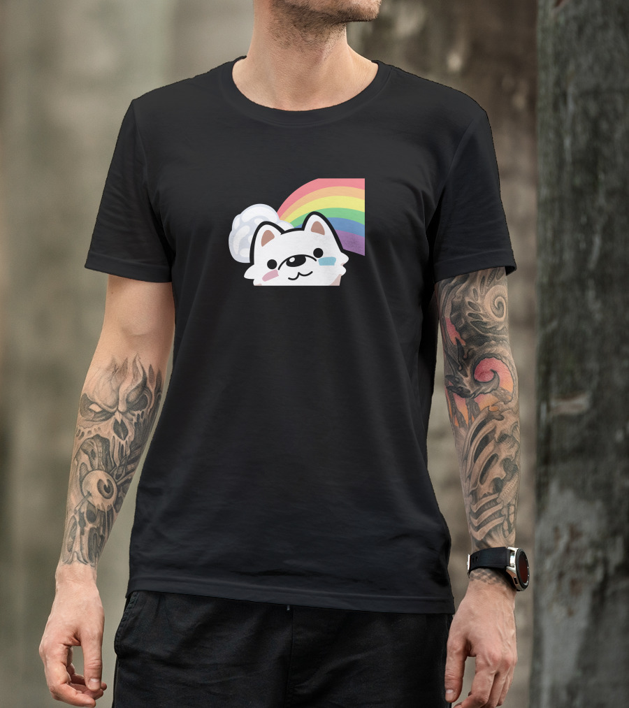 Streame Lements Merch DarkViperAU Pride Rainbow Dog T-Shirt