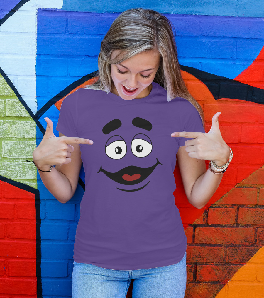 Grimace Smile Face McDonald's Character T-Shirt
