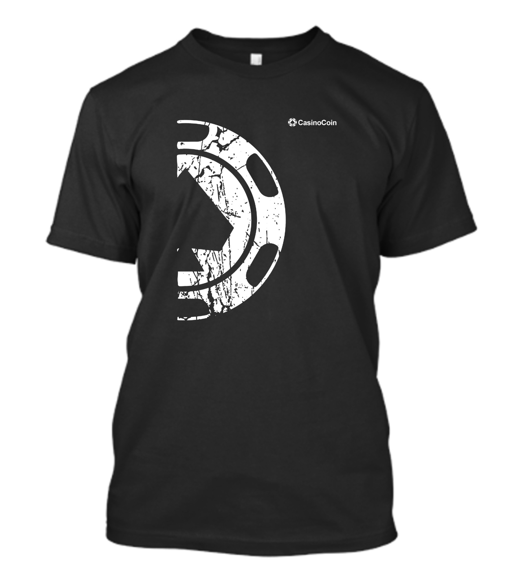 CasinoCoin Grunge Distressed Style Text Cryptocurrency T-Shirt