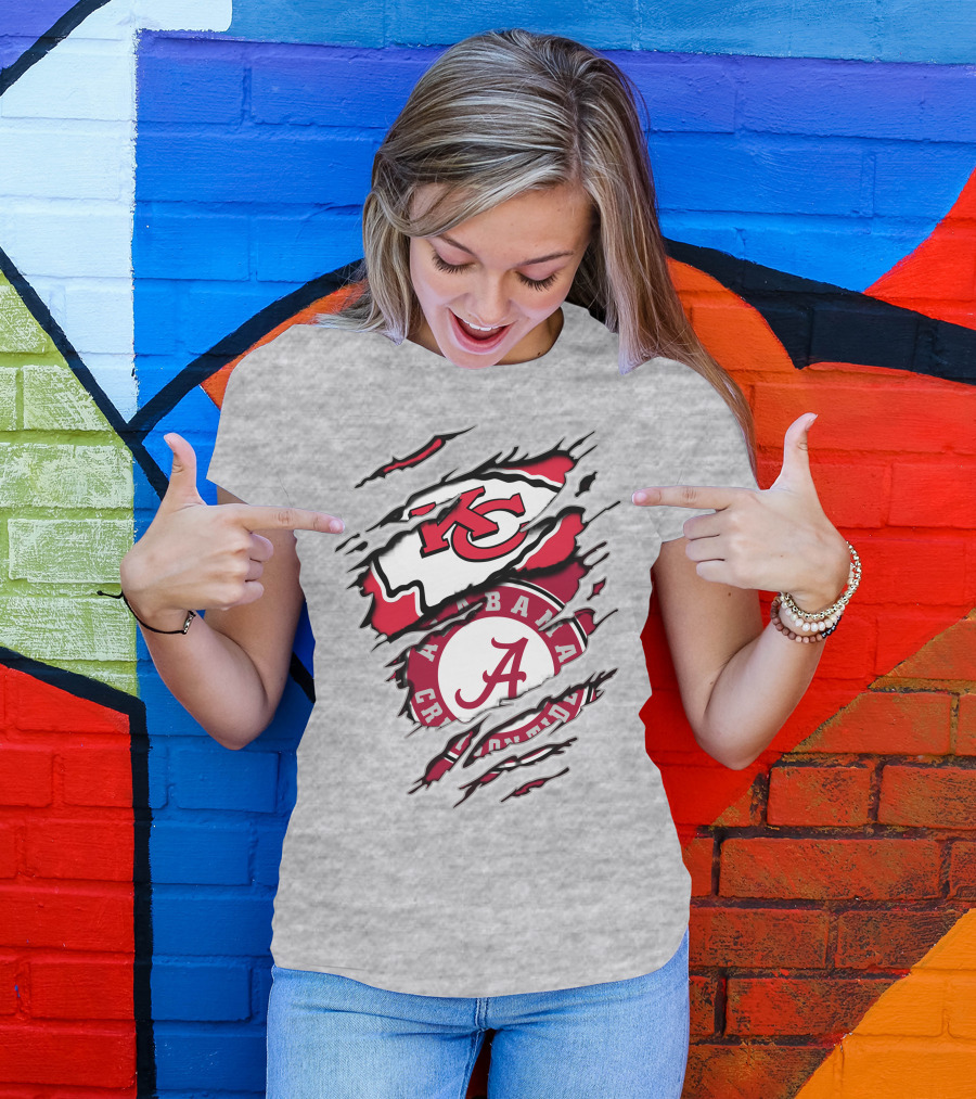 Alabama Crimson Tide And Kansas City Chiefs Fan T-Shirt