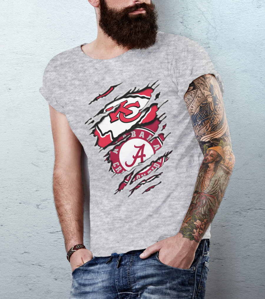 Alabama Crimson Tide And Kansas City Chiefs Fan T-Shirt