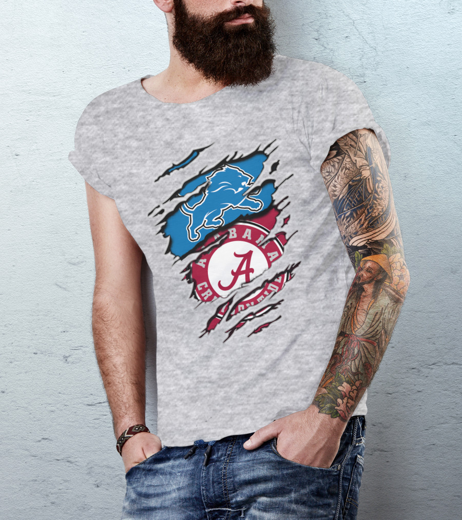 Detroit Lions Alabama Crimson Tide T-Shirt
