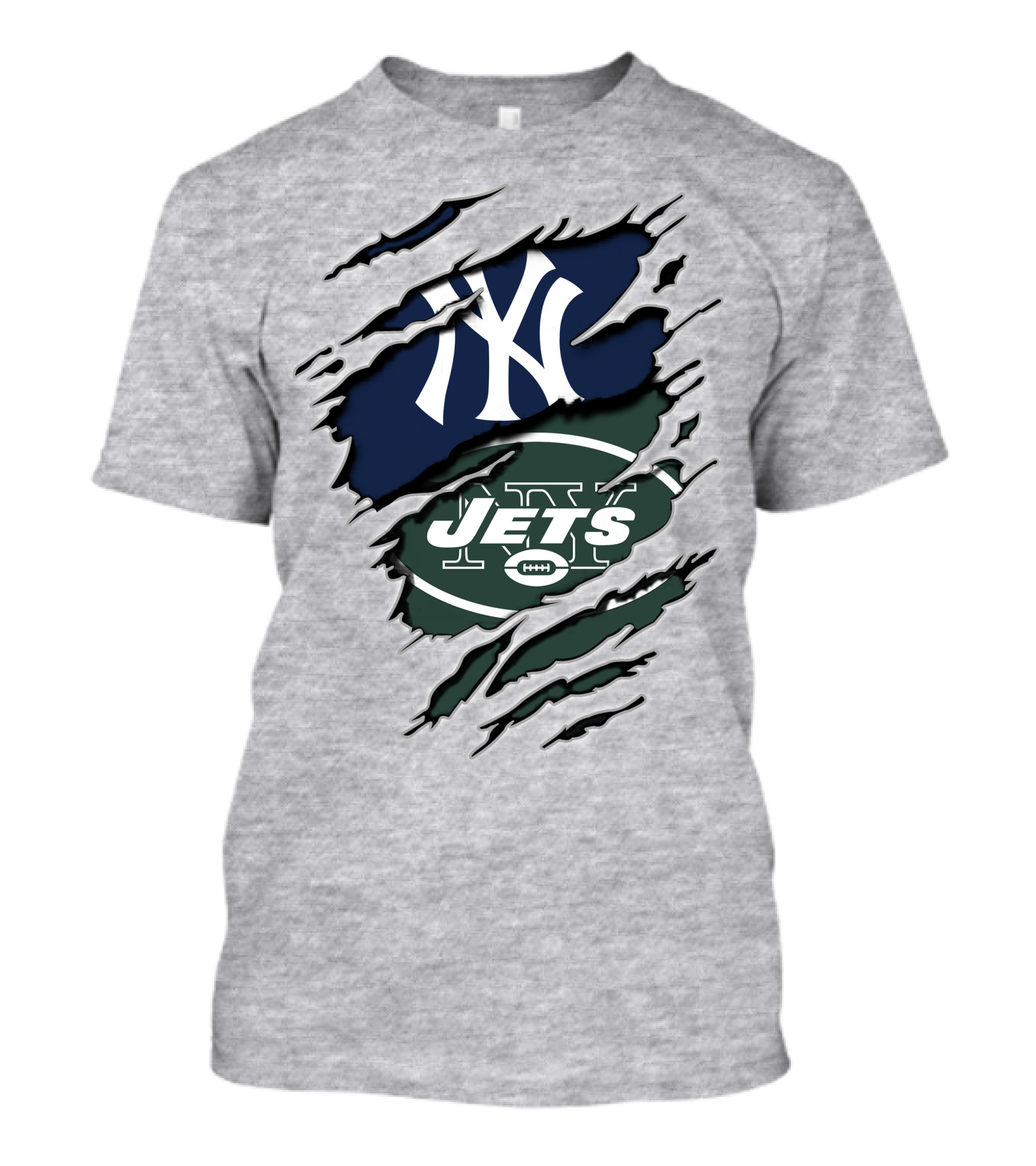 Yankees Jets Logo Mashup Sports T-Shirt
