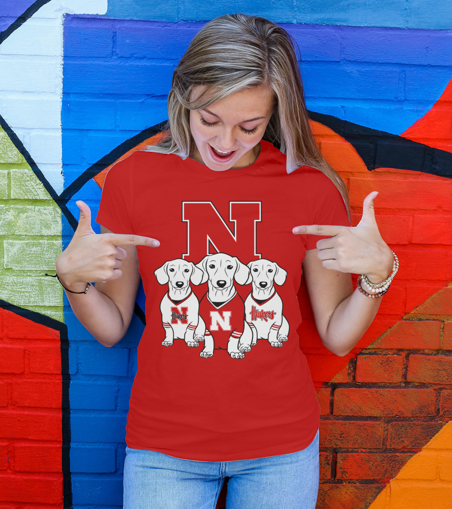 Nebraska Huskers Dachshund T-Shirt