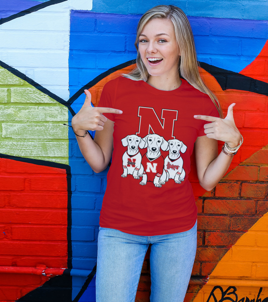 Nebraska Huskers Dachshund T-Shirt